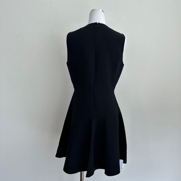 Victoria Beckham Dress 10 US Black Fit Flare Minimal Elegant Quiet Luxury Modest - Picture 5 of 14